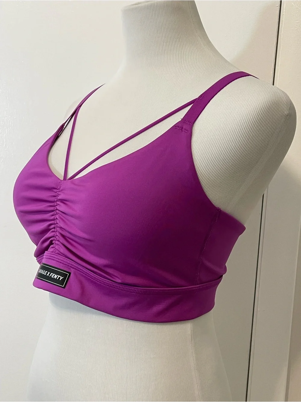 Savage X Fenty Curve Alert Medium-Impact Purple Women’s Sports Bra Size L
